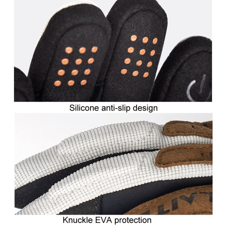 SULAITE Motorcycle Riding Breathable Conductive Touch Screen Full Finger Gloves, Size: XXL