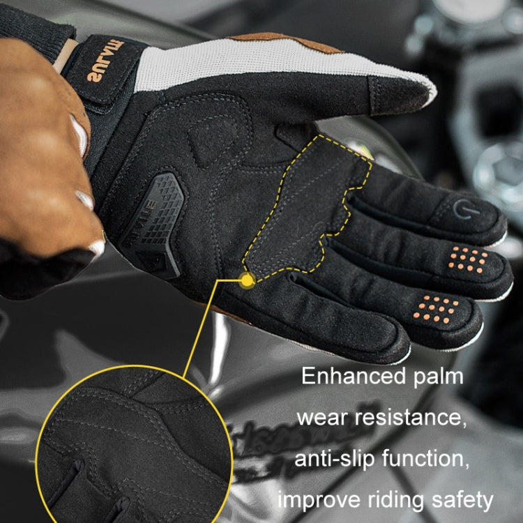 SULAITE Motorcycle Riding Breathable Conductive Touch Screen Full Finger Gloves, Size: M
