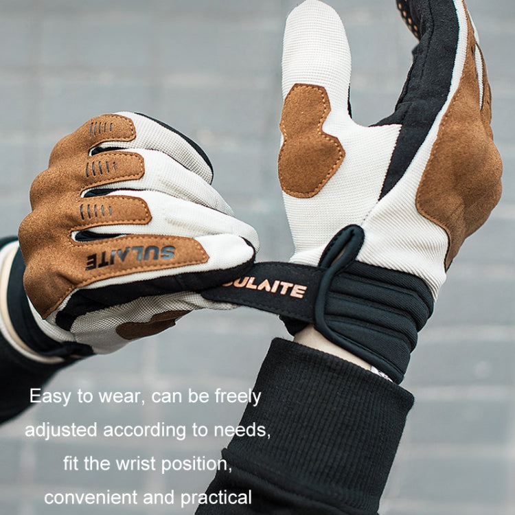 SULAITE Motorcycle Riding Breathable Conductive Touch Screen Full Finger Gloves, Size: XL