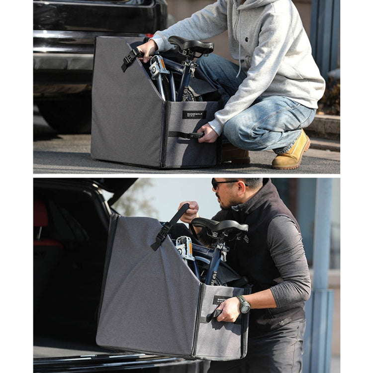 Rhinowalk RK70 For Brompton 14-inch Folding Bicycle Storage Box Car Trunk Bag - Black