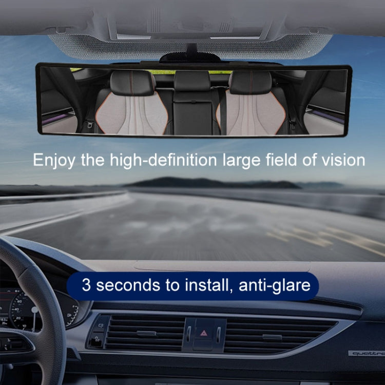 Car Rearview Mirror Snap-on HD Anti-fog Anti-dazzle Wide Angle Curved Mirror, Size: 28.5x7cm