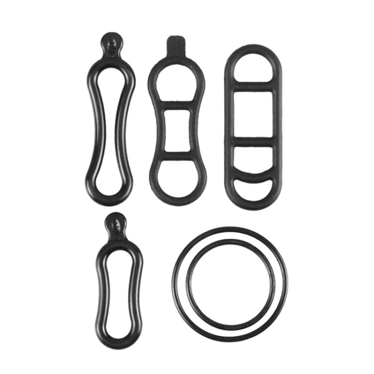 6pcs /Set Bicycle Headlight Silicone Strap Tail Light Fixed Leather