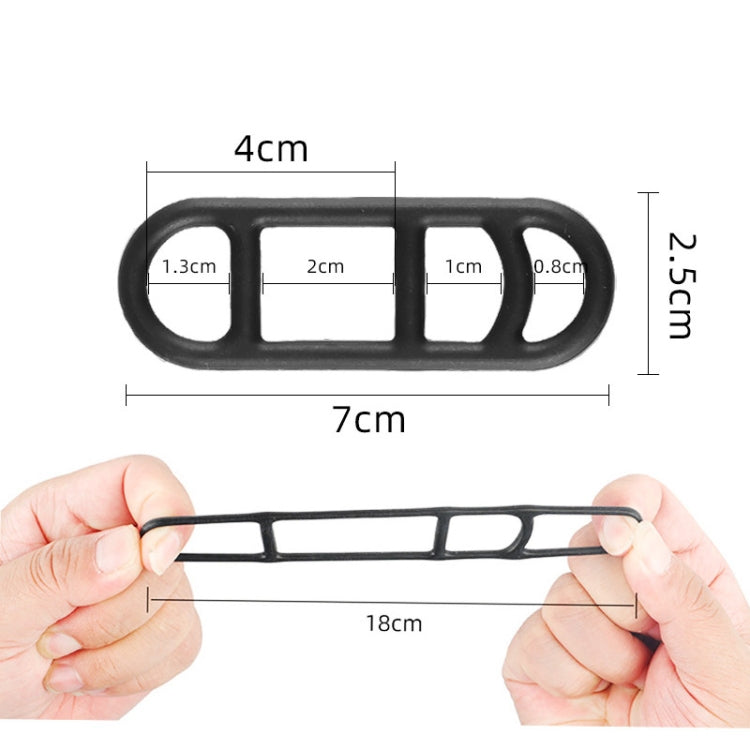 6pcs /Set Bicycle Headlight Silicone Strap Tail Light Fixed Leather
