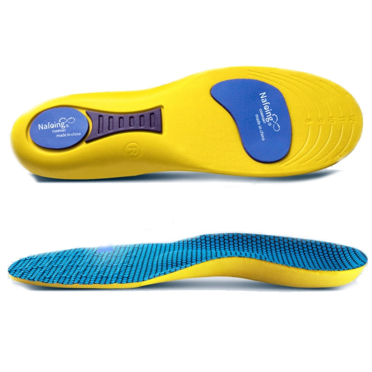 Sports Shock-absorbing Insoles Soft Bottom Sweat-absorbing Flat Arch Full Pad Heel Insoles, Size: 37-38