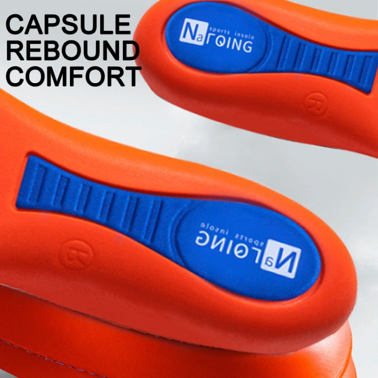 Sports Shock-absorbing Insoles Soft Bottom Sweat-absorbing Flat Arch Full Pad Heel Insoles, Size: 35-36