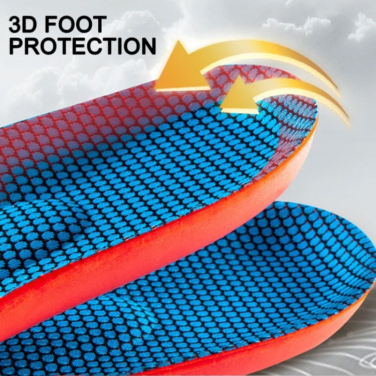 Sports Shock-absorbing Insoles Soft Bottom Sweat-absorbing Flat Arch Full Pad Heel Insoles, Size: 39-40