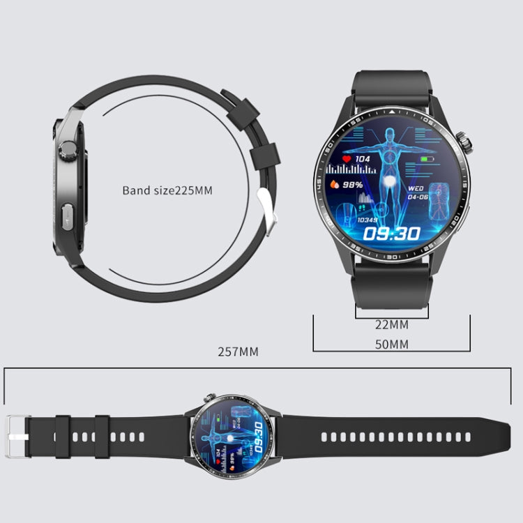 F400  1.55 Inch Screen Smart Watch Support ECG/ Blood Oxygen / Blood Sugar / 150+ Sports Mode, Color: Black Bamboo