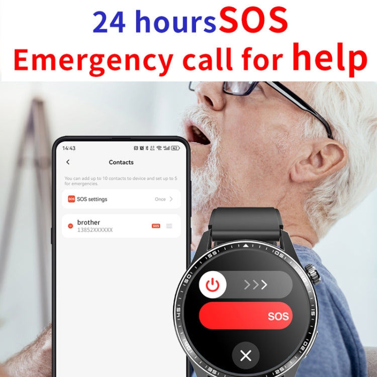 F400  1.55 Inch Screen Smart Watch Support ECG/ Blood Oxygen / Blood Sugar / 150+ Sports Mode, Color: Black Gray Silicone