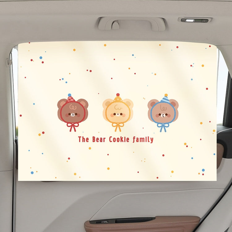 Suction Cup Car Sunshade Children Rear Side Window Insulation Sunscreen Cartoon Car Curtain, Style: Hat Bear