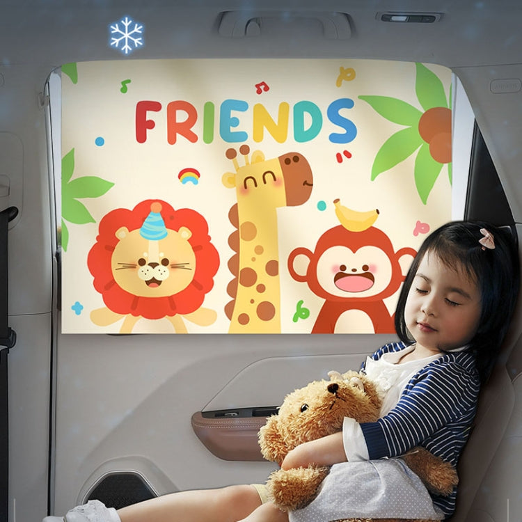 Suction Cup Car Sunshade Children Rear Side Window Insulation Sunscreen Cartoon Car Curtain, Style: Hat Bear