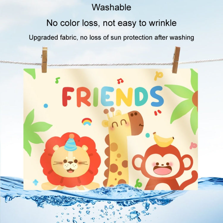 Suction Cup Car Sunshade Children Rear Side Window Insulation Sunscreen Cartoon Car Curtain, Style: Hat Bear