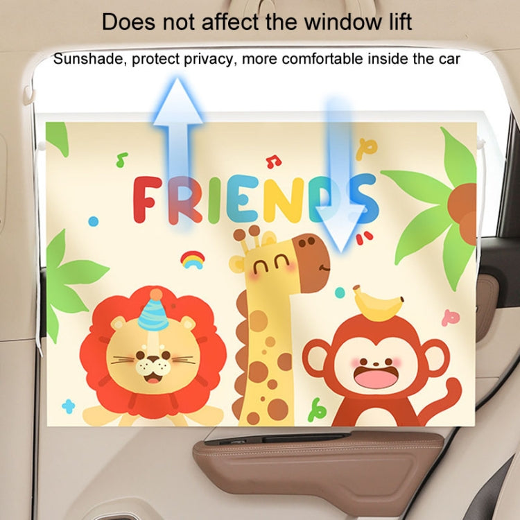Suction Cup Car Sunshade Children Rear Side Window Insulation Sunscreen Cartoon Car Curtain, Style: Hat Bear