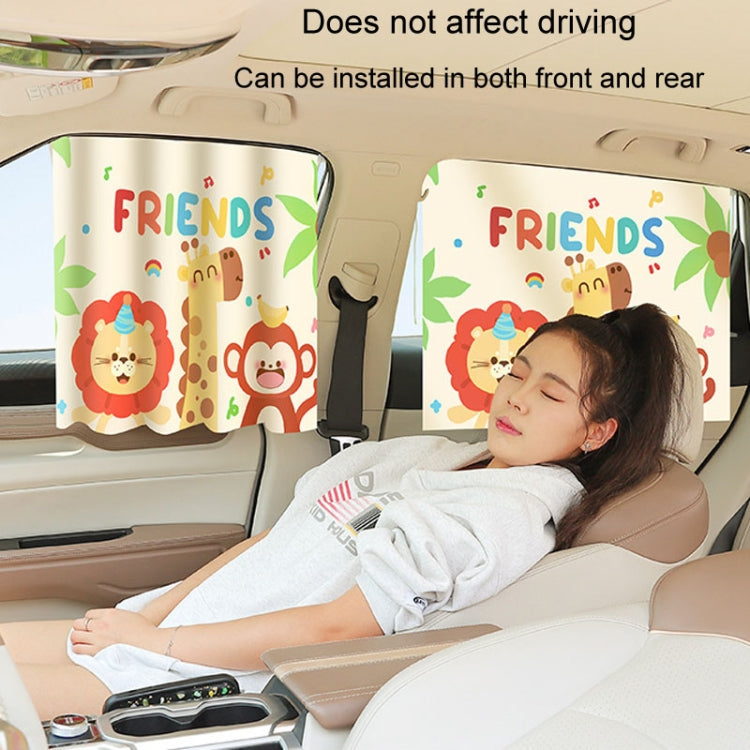 Suction Cup Car Sunshade Children Rear Side Window Insulation Sunscreen Cartoon Car Curtain, Style: Hat Bear