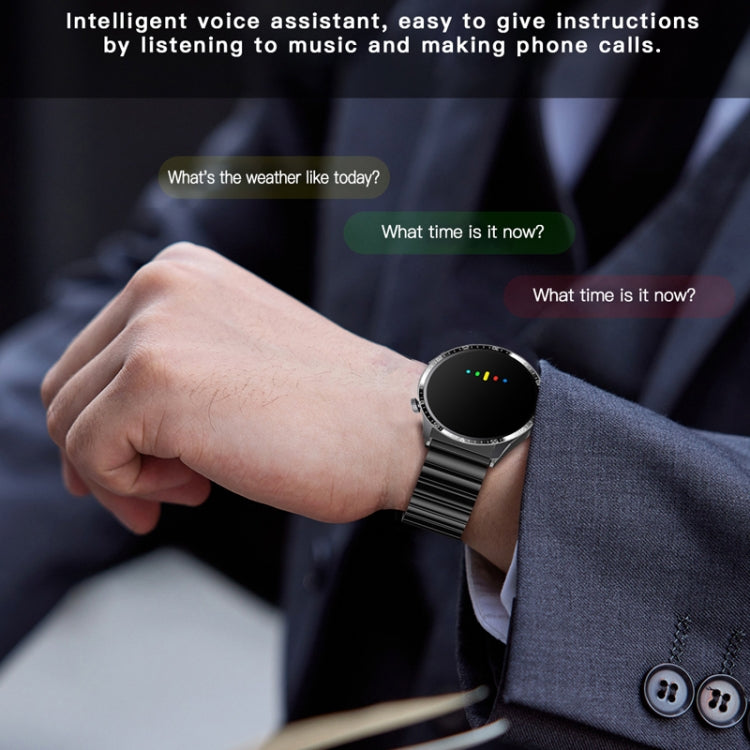 F207 Smart Watch 1.35-Inch Narrow Edge Screen Supports Bluetooth Calls / 24H Health Monitoring / 150+ Sports Modes, Color: Silver 3-Beads Steel