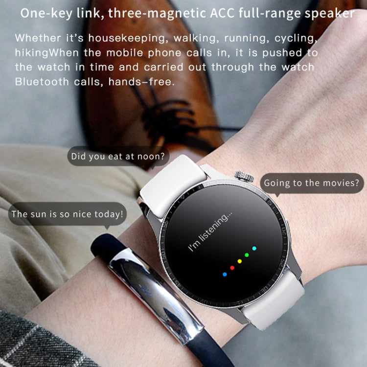 F207 Smart Watch 1.35-Inch Narrow Edge Screen Supports Bluetooth Calls / 24H Health Monitoring / 150+ Sports Modes, Color: Black Milan