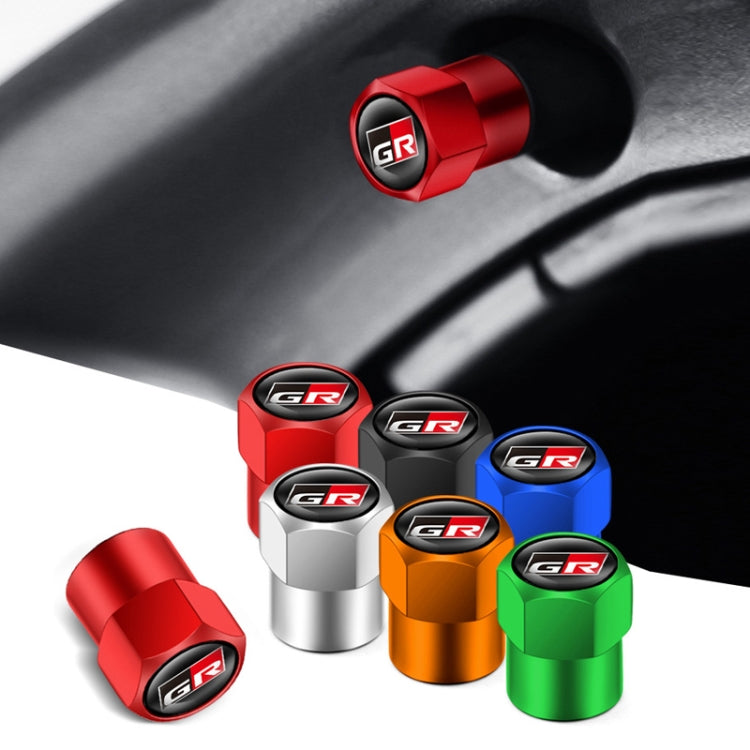 4pcs /Set For GR Metal Car Tire Valve Modification, Color: Green