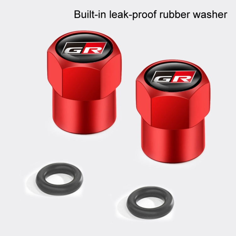 4pcs /Set For GR Metal Car Tire Valve Modification, Color: Black