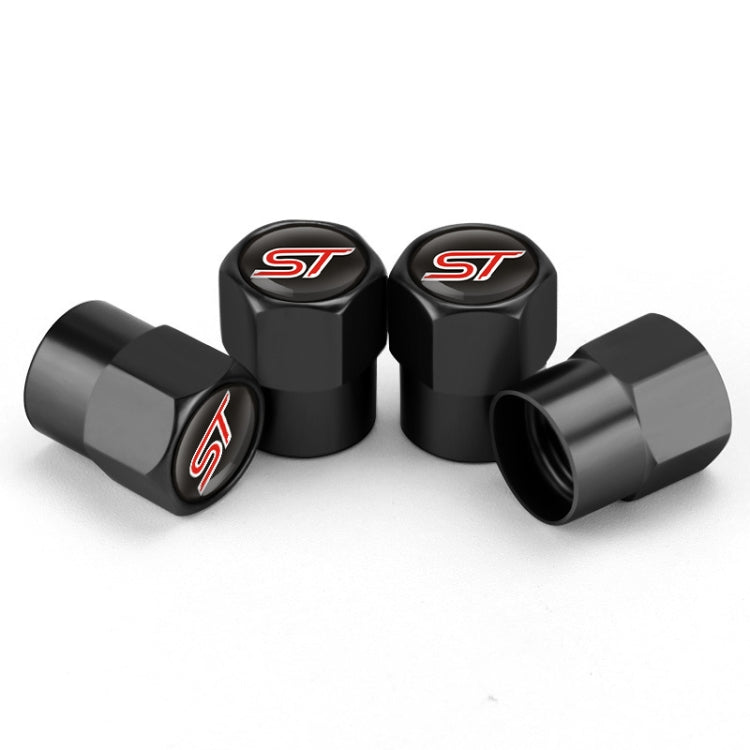 4pcs /Set Car Valve Cap Motorcycle Tire Decoration, Color: Black