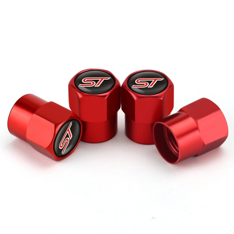 4pcs /Set Car Valve Cap Motorcycle Tire Decoration, Color: Red