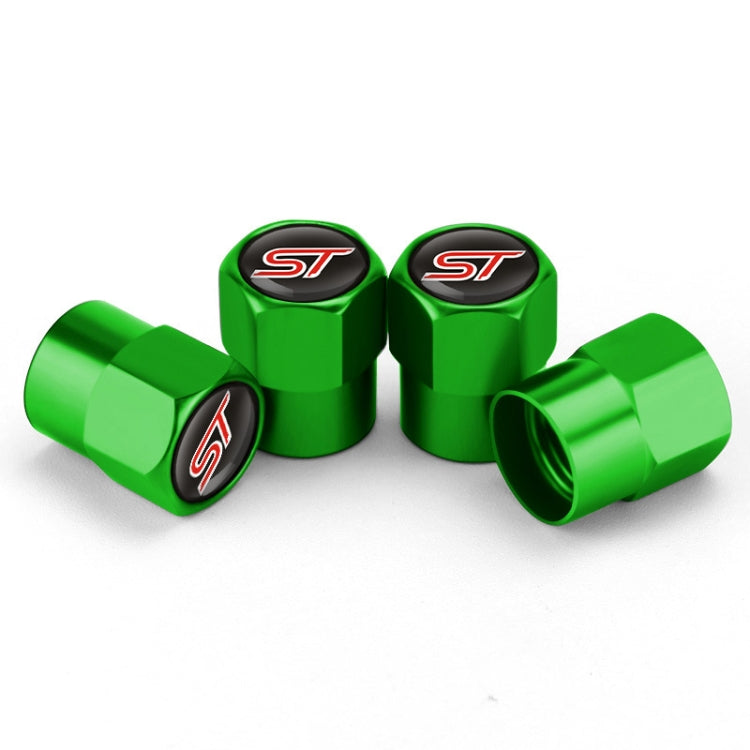 4pcs /Set Car Valve Cap Motorcycle Tire Decoration, Color: Green