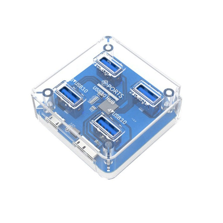 4 x USB 3.0 HUB 5Gbps Transparent Docking Station USB Adapter Splitter