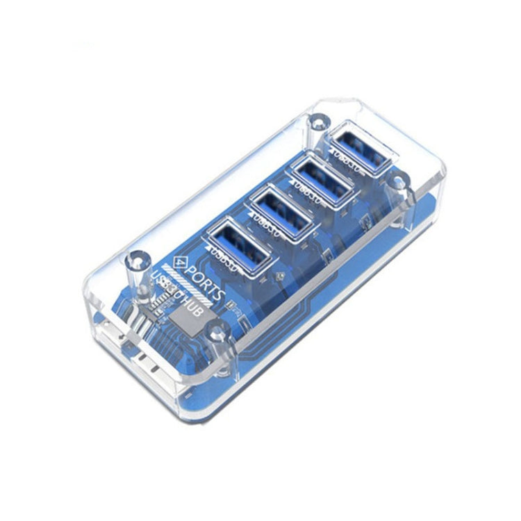 4 x USB 3.0 HUB 5Gbps Transparent Docking Station USB Adapter Splitter