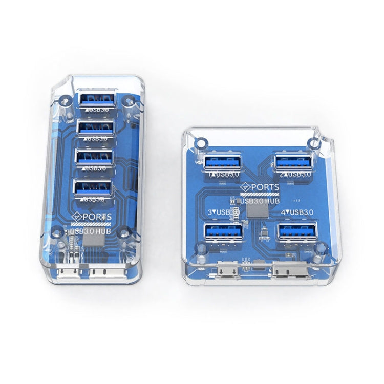 4 x USB 3.0 HUB 5Gbps Transparent Docking Station USB Adapter Splitter