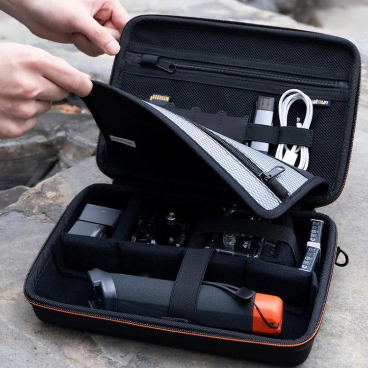 Cwatcun H91 Medium Sports Camera Case Portable Waterproof EVA Digital Camera Storage Bag - Black