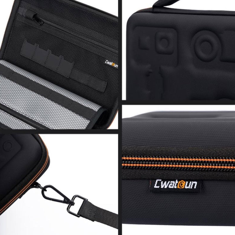Cwatcun H91 Medium Sports Camera Case Portable Waterproof EVA Digital Camera Storage Bag - Black