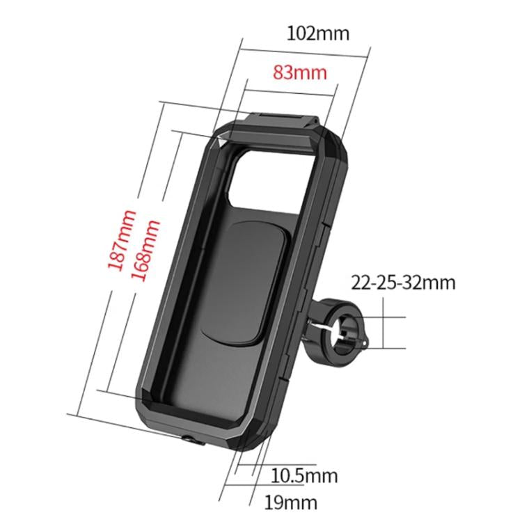 kewig Motorcycle Waterproof Box Outdoor Cycling Mobile Phone Holder - M18L-B1