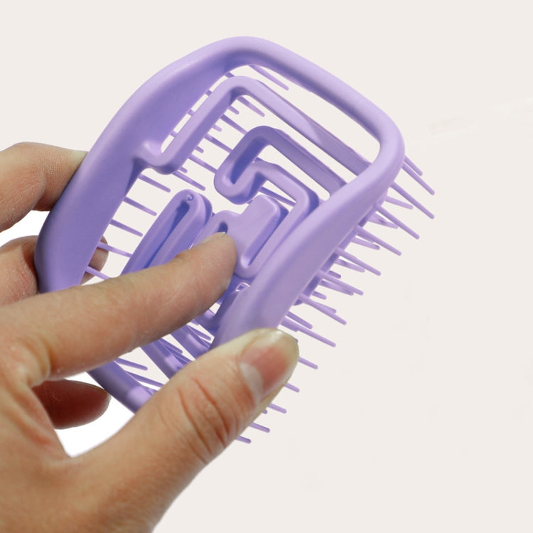 High Elasticity Massage Hair Wash Brush Soft Teeth Square Hollow Comb
