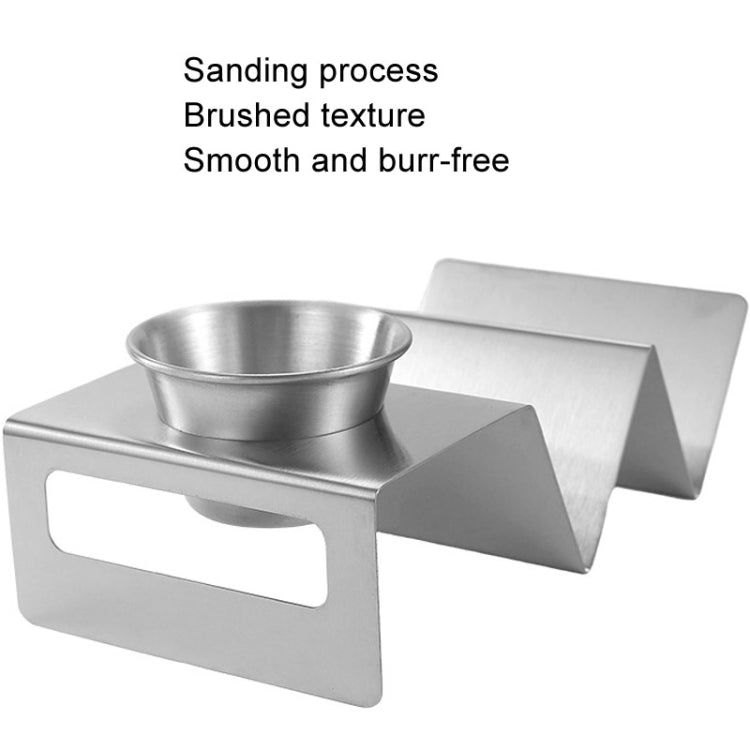 3 Grids Stainless Steel Taco Pancake Rack Tower W-Shaped Pancake Rack With Cup