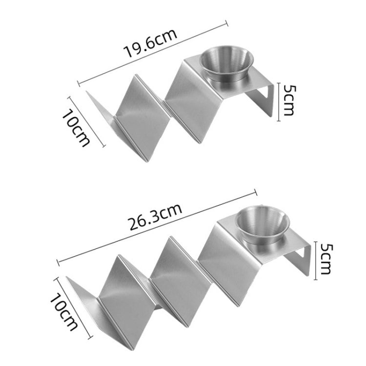 3 Grids Stainless Steel Taco Pancake Rack Tower W-Shaped Pancake Rack With Cup
