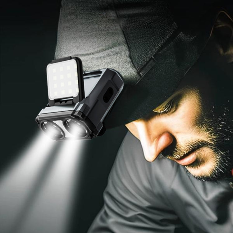 Clip Cap USB Charging Outdoor Induction LED Headlight, Style: Dual-use A Type