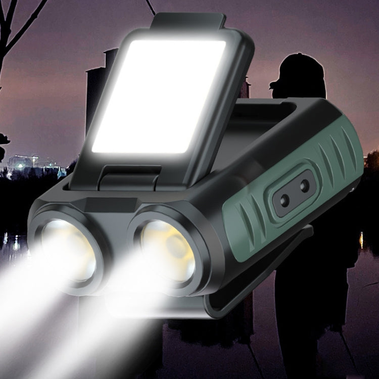 Clip Cap USB Charging Outdoor Induction LED Headlight, Style: Three-use B Type