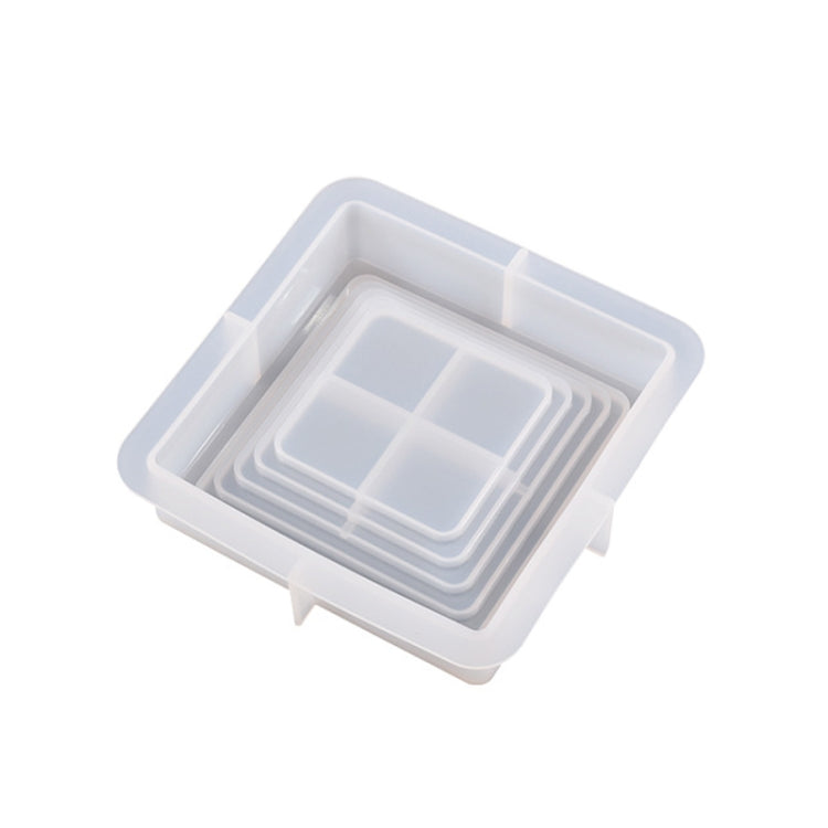 Epoxy Resin Mold Gypsum Candle Stand Arch Storage Tray Silicone Mold, Spec: Wave Suqare