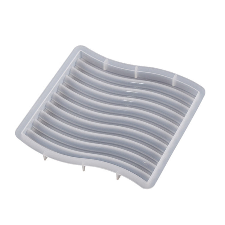 Epoxy Resin Mold Gypsum Candle Stand Arch Storage Tray Silicone Mold, Spec: Wave Small