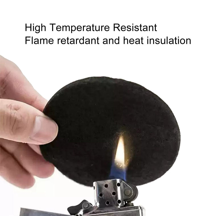 7.5cm 100pcs /Pack Aluminum Foil Fireproof Cotton Pad Incense Burner Flame Retardant Cotton Mat Mosquito Coil Fireproof Pad