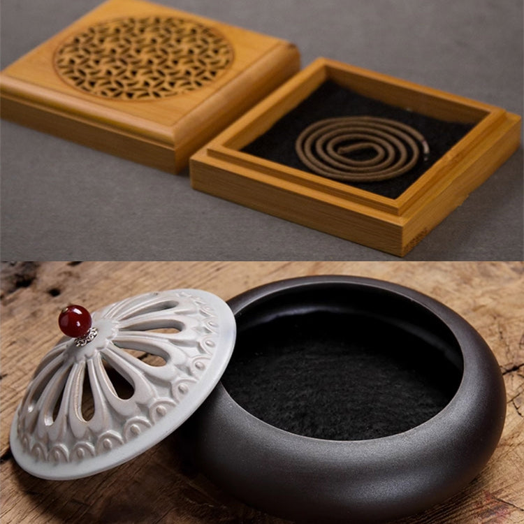 12cm 100pcs /Pack Aluminum Foil Fireproof Cotton Pad Incense Burner Flame Retardant Cotton Mat Mosquito Coil Fireproof Pad