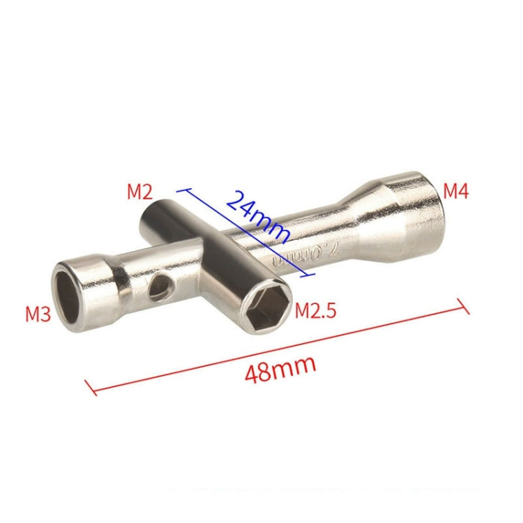2pcs 3D Printer Cross Wrench Mini Socket M2/M2.5/M3/M4 Screw Nut Tool