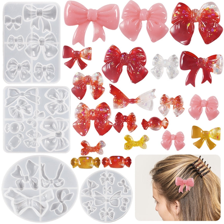 Bowknot Hairpin Jewelry Silicone Molds DIY Epoxy Resin Casting Mould Style 002