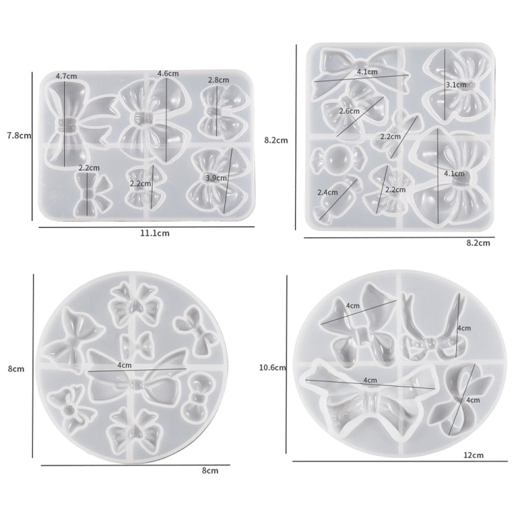 Bowknot Hairpin Jewelry Silicone Molds DIY Epoxy Resin Casting Mould Style 004