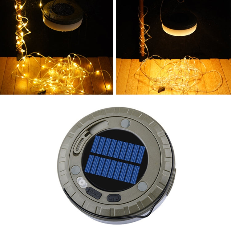 Solar LED Camping Light Type-C Charging Colorful String Lights, Color: 10m Single Warm Light