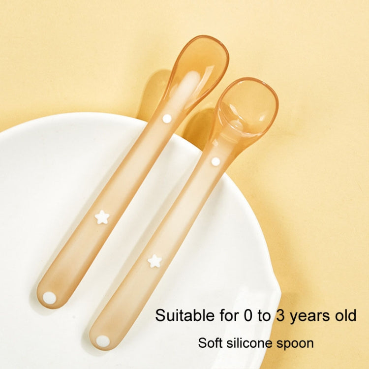Baby Silicone Spoon Infant Silicone Feeding Spoon Soft Children Tableware, Specification: Without Box
