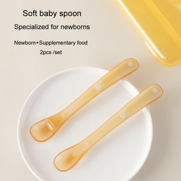 Baby Silicone Spoon Infant Silicone Feeding Spoon Soft Children Tableware, Specification: Without Box