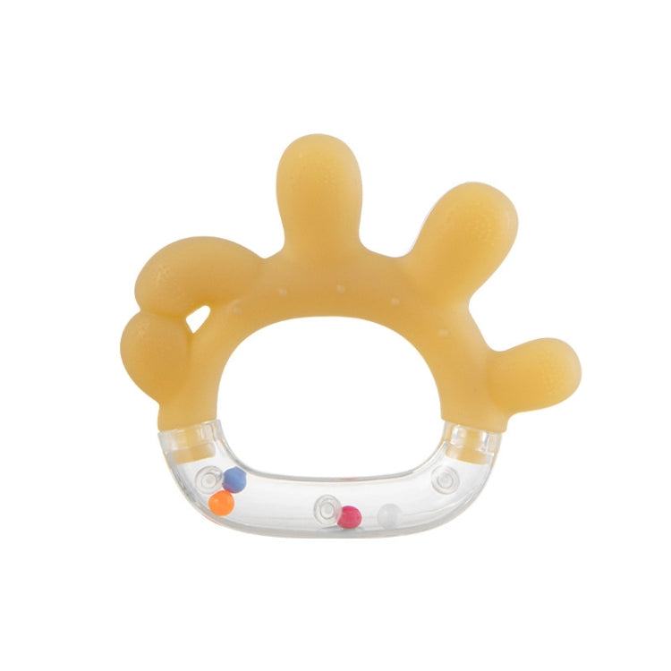 Rattle Baby Teether Soothing Pacifier Teething Stick Newborn Anti-Eating Hand Silicone Toy, Style: OK Gesture