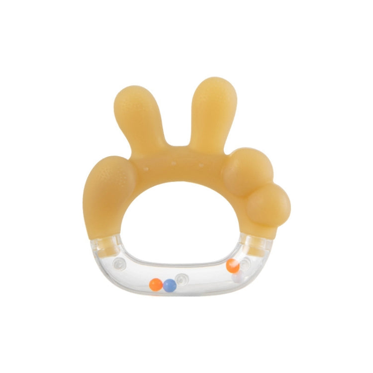 Rattle Baby Teether Soothing Pacifier Teething Stick Newborn Anti-Eating Hand Silicone Toy, Style: Yeah Gesture
