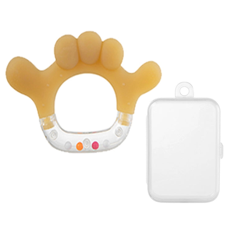 Rattle Baby Teether Soothing Pacifier Teething Stick Newborn Anti-Eating Hand Silicone Toy, Style: 666 Gesture+Box