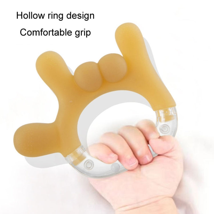 Rattle Baby Teether Soothing Pacifier Teething Stick Newborn Anti-Eating Hand Silicone Toy, Style: OK Gesture