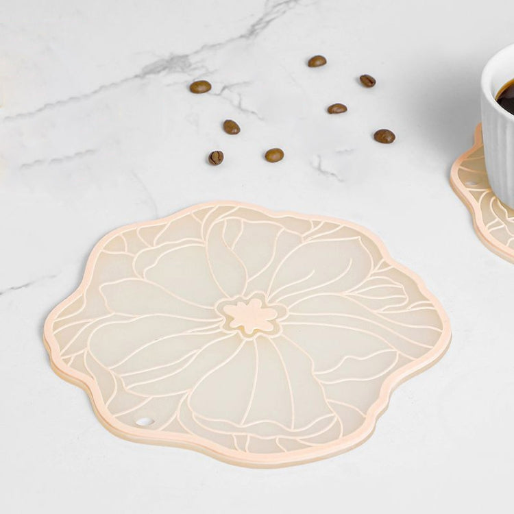 19cm Simple Heat Insulation Anti-Scald Table Mat Anti-Slip Oil Resistant Easy Clean Bowl Coaster